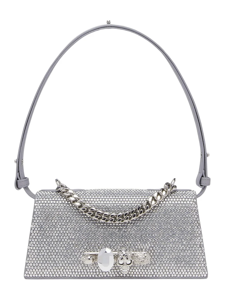 Crystal-Embellished Jeweled Shoulder Bag Crystal-Embellished Jeweled Shoulder Bag