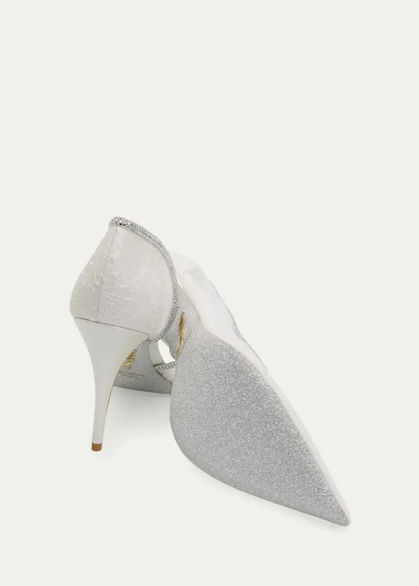 René Caovilla 100mm Embellished Floral Lace d'Orsay Pumps | Thumbnail 8 René Caovilla 100mm Embellished Floral Lace d'Orsay Pumps | Thumbnail 8
