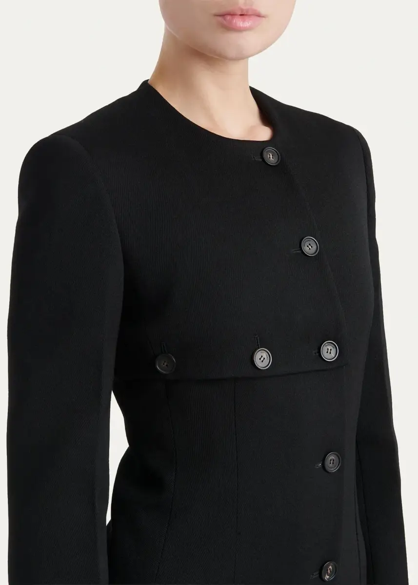 Ferragamo Diagonal Wool Single-Breasted Coat | Thumbnail 5 Ferragamo Diagonal Wool Single-Breasted Coat | Thumbnail 5