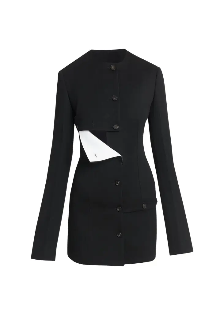 Diagonal Wool Single-Breasted Coat Diagonal Wool Single-Breasted Coat