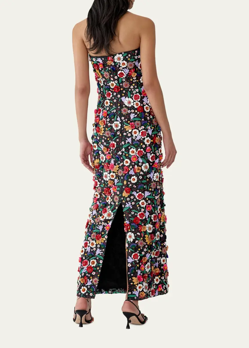 Carolina Herrera Embellished Strapless Ankle Dress | Thumbnail 3