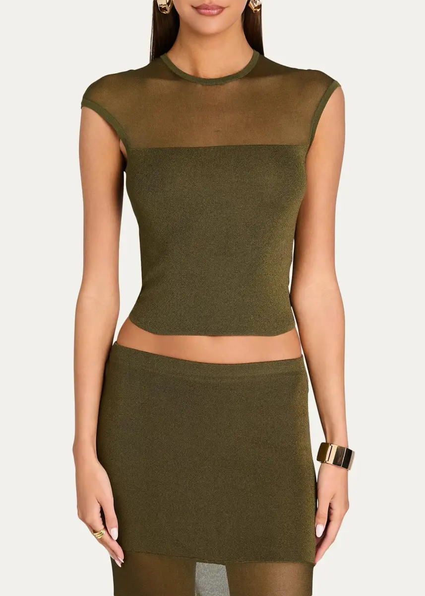 SEROYA Whitney Mesh-Yoke Top | Thumbnail 4 SEROYA Whitney Mesh-Yoke Top | Thumbnail 4