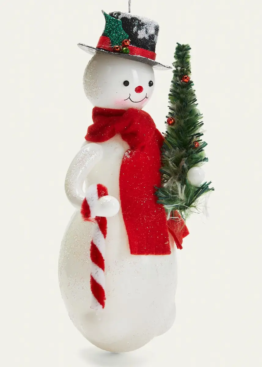 De Carlini Snowman with Tree Christmas Ornament | Thumbnail 2