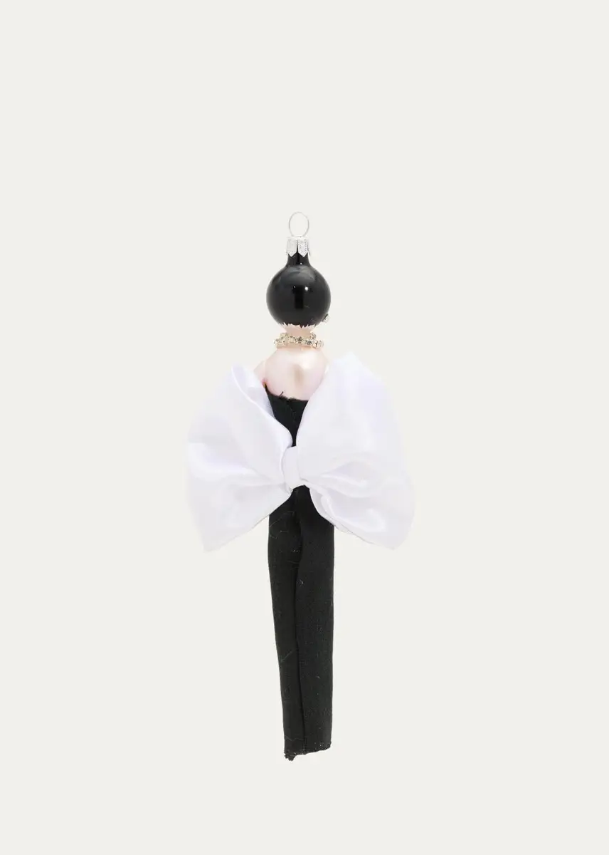 De Carlini Lady In Black Gown Glass Ornament | Thumbnail 2