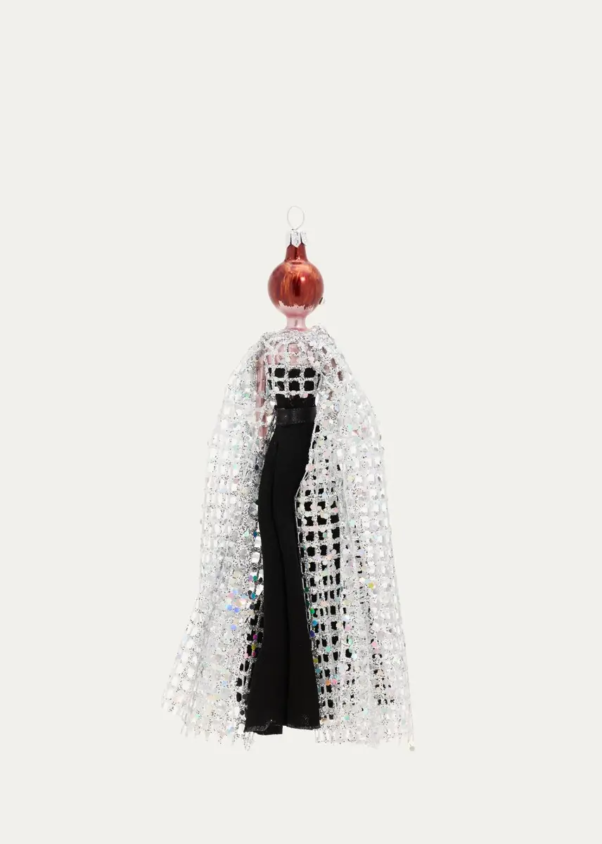 De Carlini Lady In Black Gown Glass Ornament | Thumbnail 4