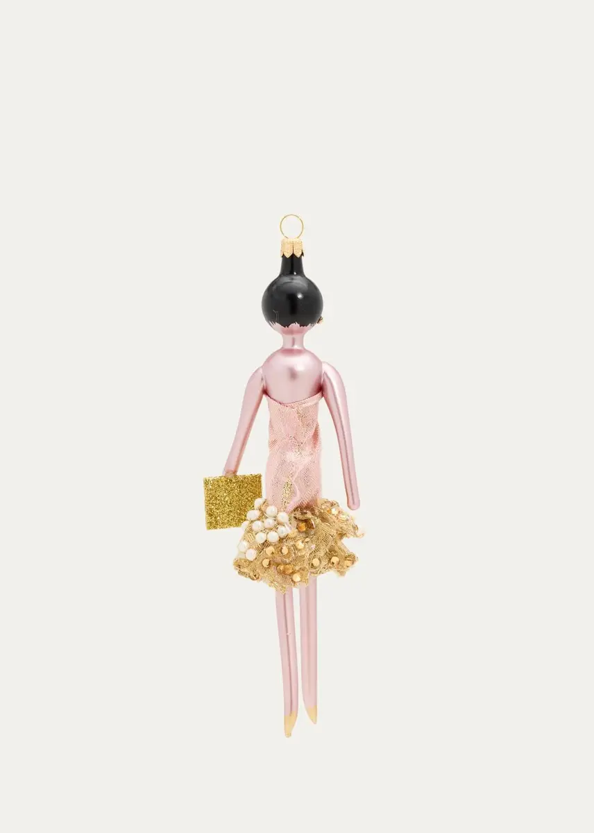 De Carlini Lady With Antique Dress Glass Ornament | Thumbnail 2