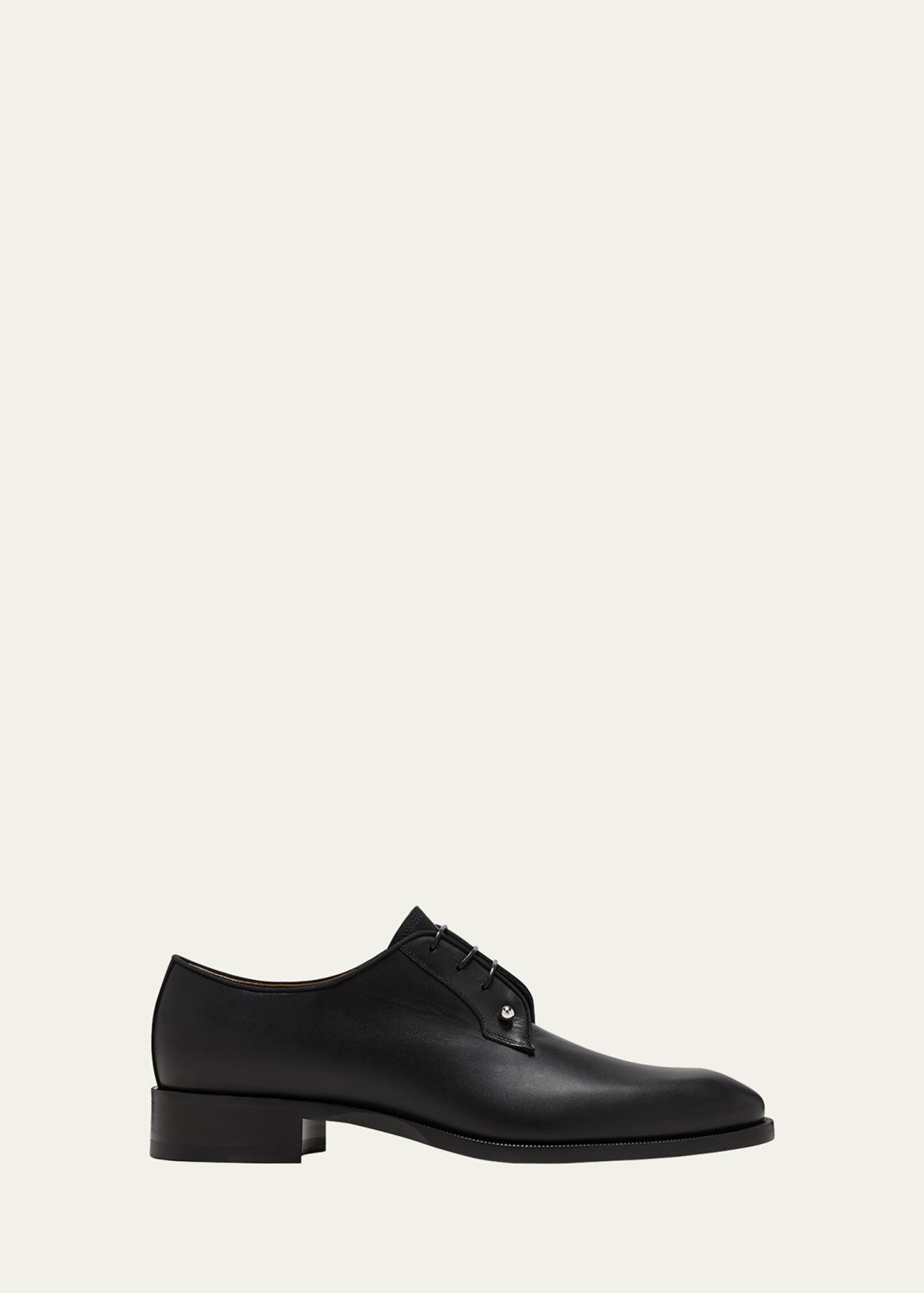 Christian Louboutin Men's Chambeliss Collar-Pin Leather Derby Shoes