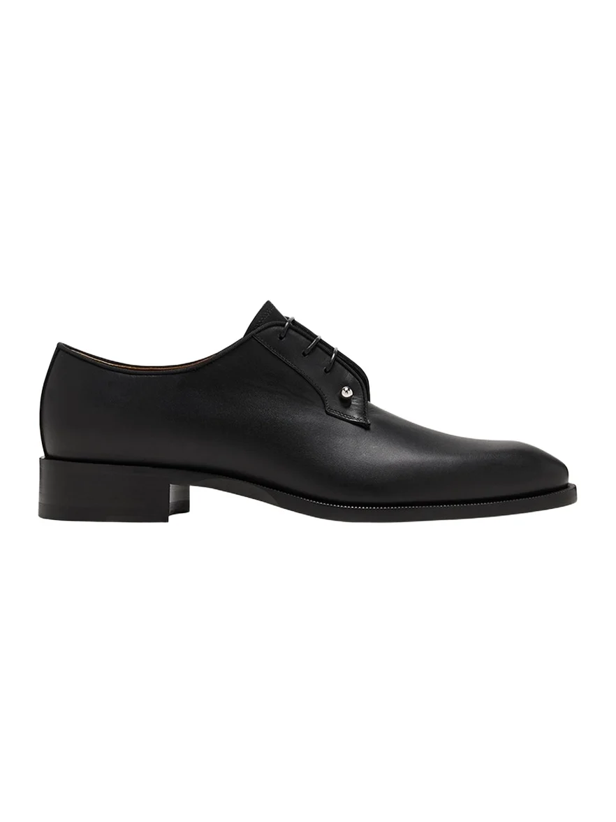Christian Louboutin Men's Chambeliss Collar-Pin Leather Derby Shoes