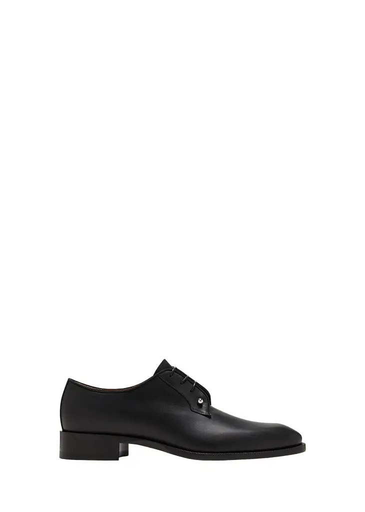 Christian Louboutin Men's Chambeliss Collar-Pin Leather Derby Shoes