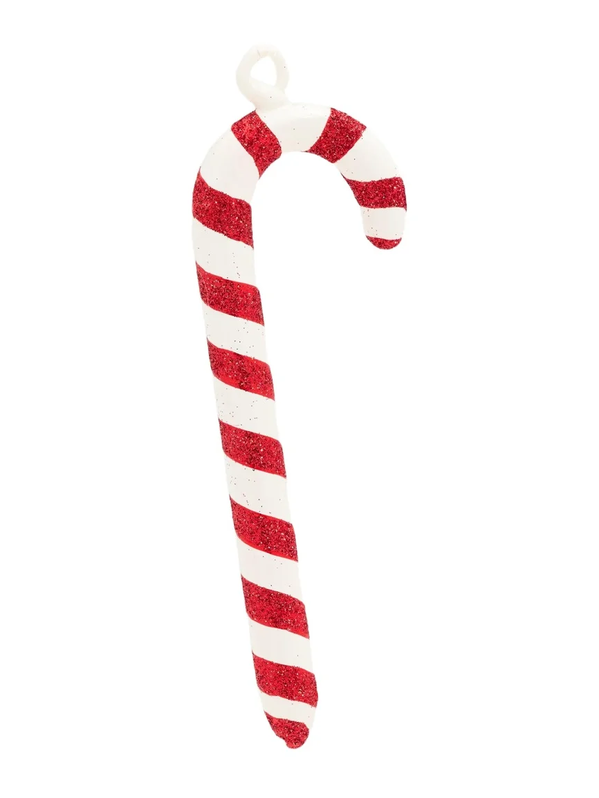 De Carlini Candy Cane Glass Ornament