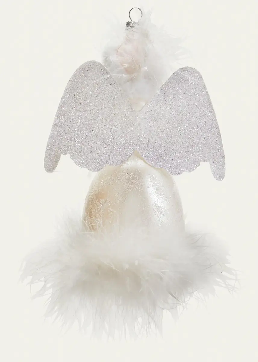 De Carlini White Angel Christmas Ornament | Thumbnail 2 De Carlini White Angel Christmas Ornament | Thumbnail 2