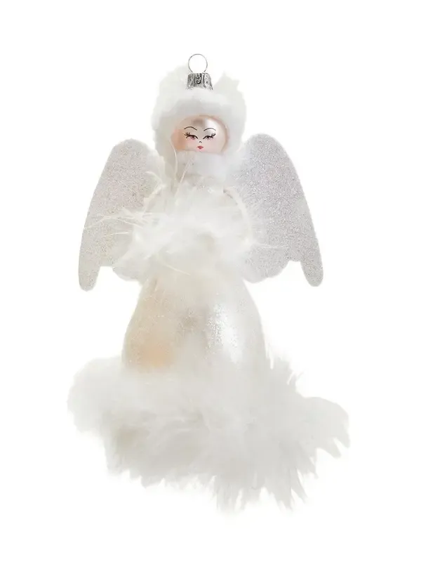De Carlini White Angel Christmas Ornament