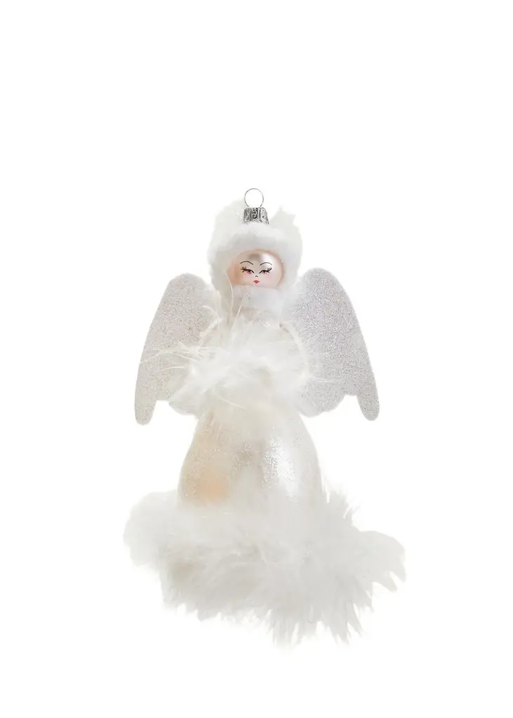 De Carlini White Angel Christmas Ornament