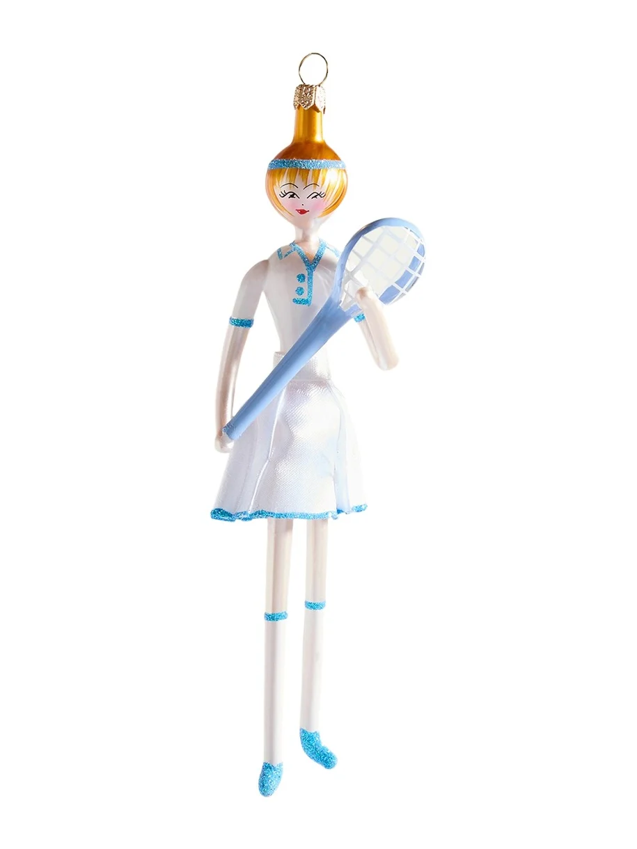 De Carlini Tennis Fashionista Christmas Ornament