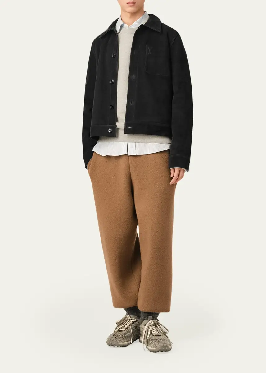 AMI PARIS Men's Ami De Coeur Suede Jacket | Thumbnail 2 AMI PARIS Men's Ami De Coeur Suede Jacket | Thumbnail 2