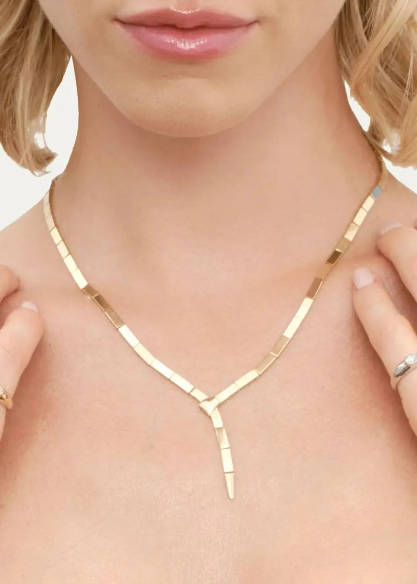 Lana 14K Flash Tile Lariat Necklace | Thumbnail 2