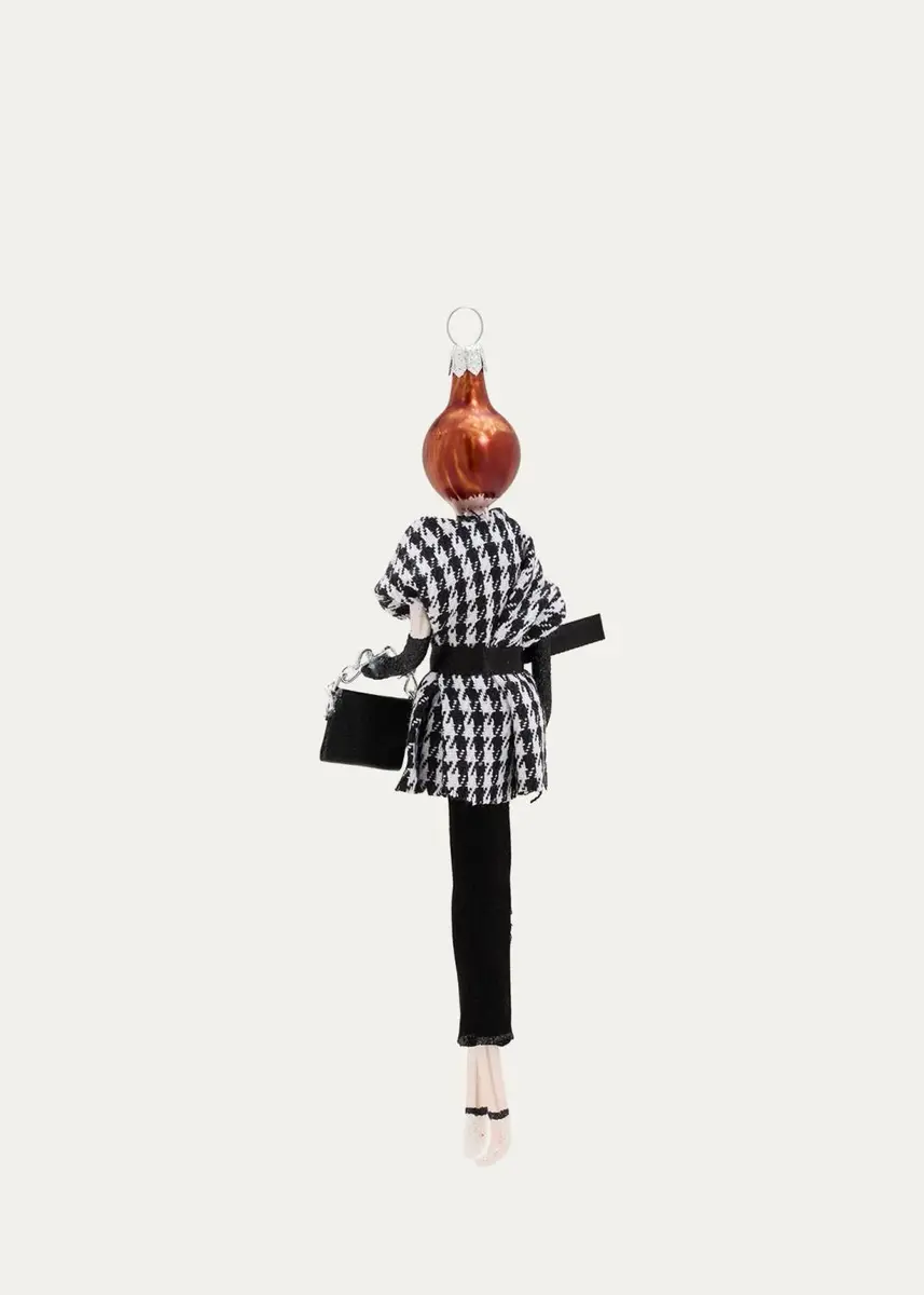 De Carlini Lady With Bag Glass Christmas Ornament | Thumbnail 2