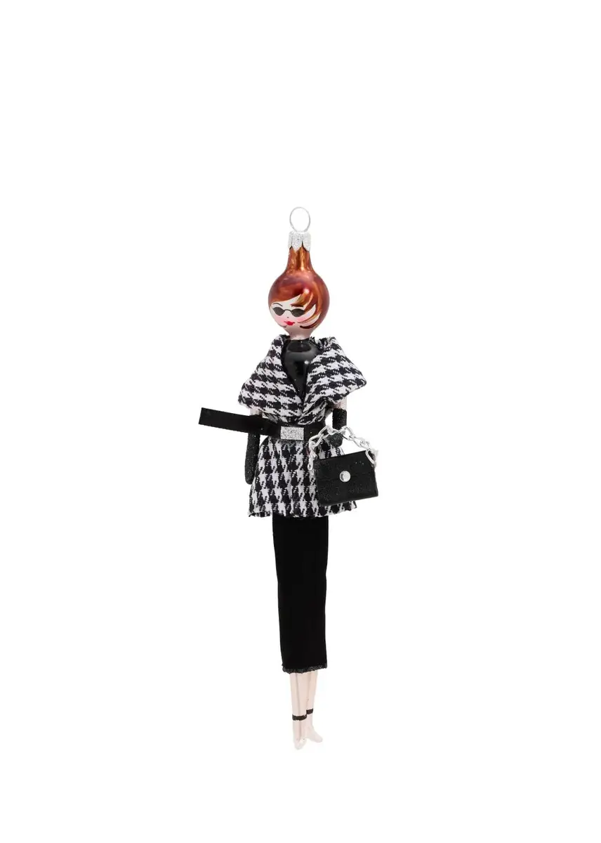 De Carlini Lady With Bag Glass Christmas Ornament | Thumbnail 3