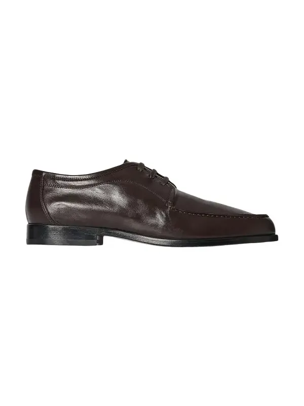 The Row Men's Nino Leather Moc-Toe Derby Shoes