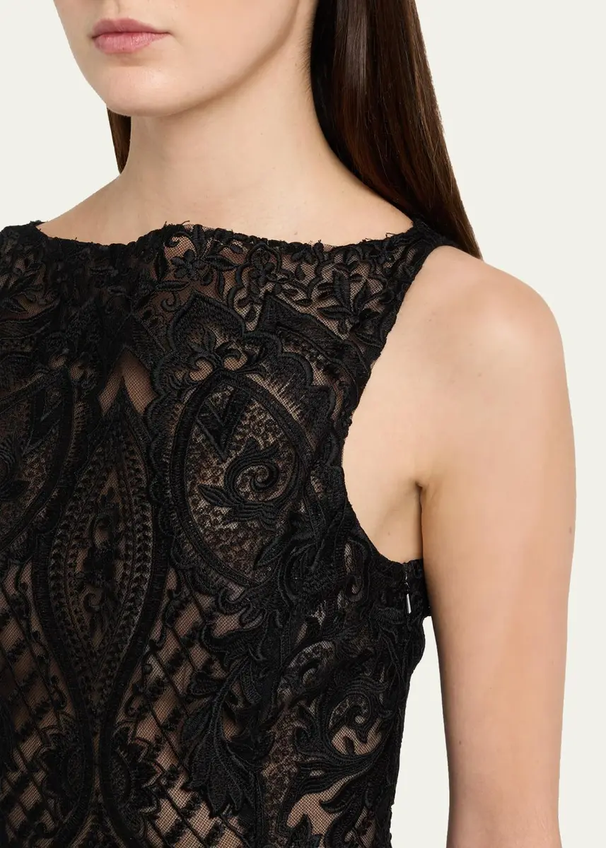 Atelier Prabal Gurung High-Neck Sleeveless Lace Mermaid Gown | Thumbnail 5 Atelier Prabal Gurung High-Neck Sleeveless Lace Mermaid Gown | Thumbnail 5