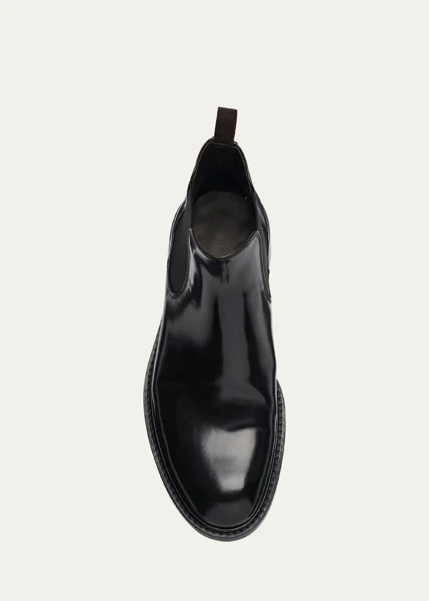 The Row Men's Gable Brushed Leather Chelsea Boots | Thumbnail 3 The Row Men's Gable Brushed Leather Chelsea Boots | Thumbnail 3