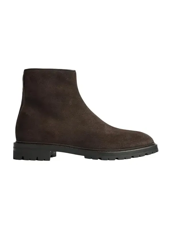 The Row Men's Moto Suede Lug-Sole Ankle Boots
