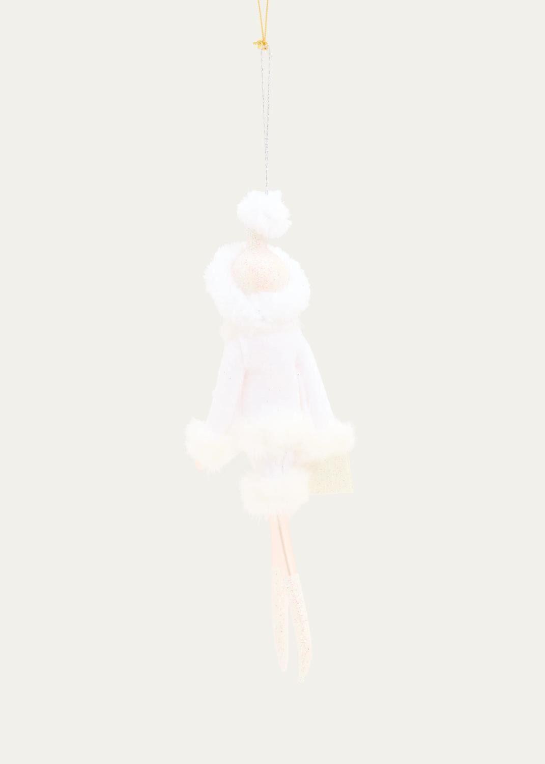 De Carlini Faux-Fur Lady Ornament