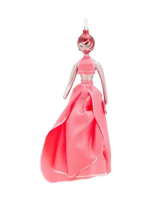 De Carlini Lady In Gown Glass Ornament