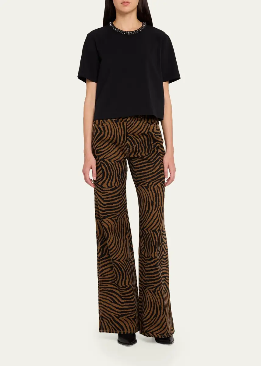 Veronica Beard Sebastian Jewel-Neck T-Shirt | Thumbnail 2 Veronica Beard Sebastian Jewel-Neck T-Shirt | Thumbnail 2