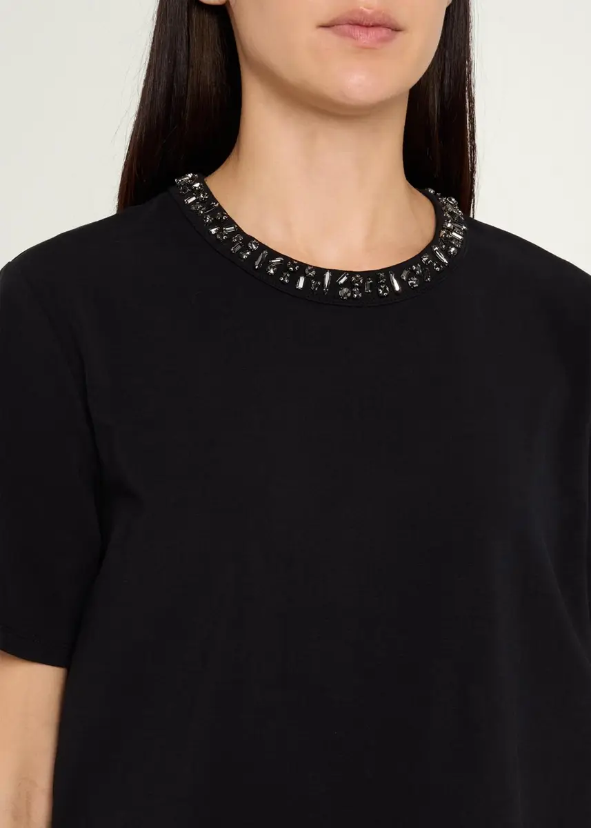 Veronica Beard Sebastian Jewel-Neck T-Shirt | Thumbnail 5 Veronica Beard Sebastian Jewel-Neck T-Shirt | Thumbnail 5