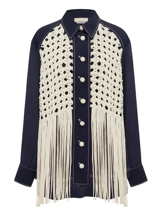 ALÉMAIS Weave Button-Front Shirt