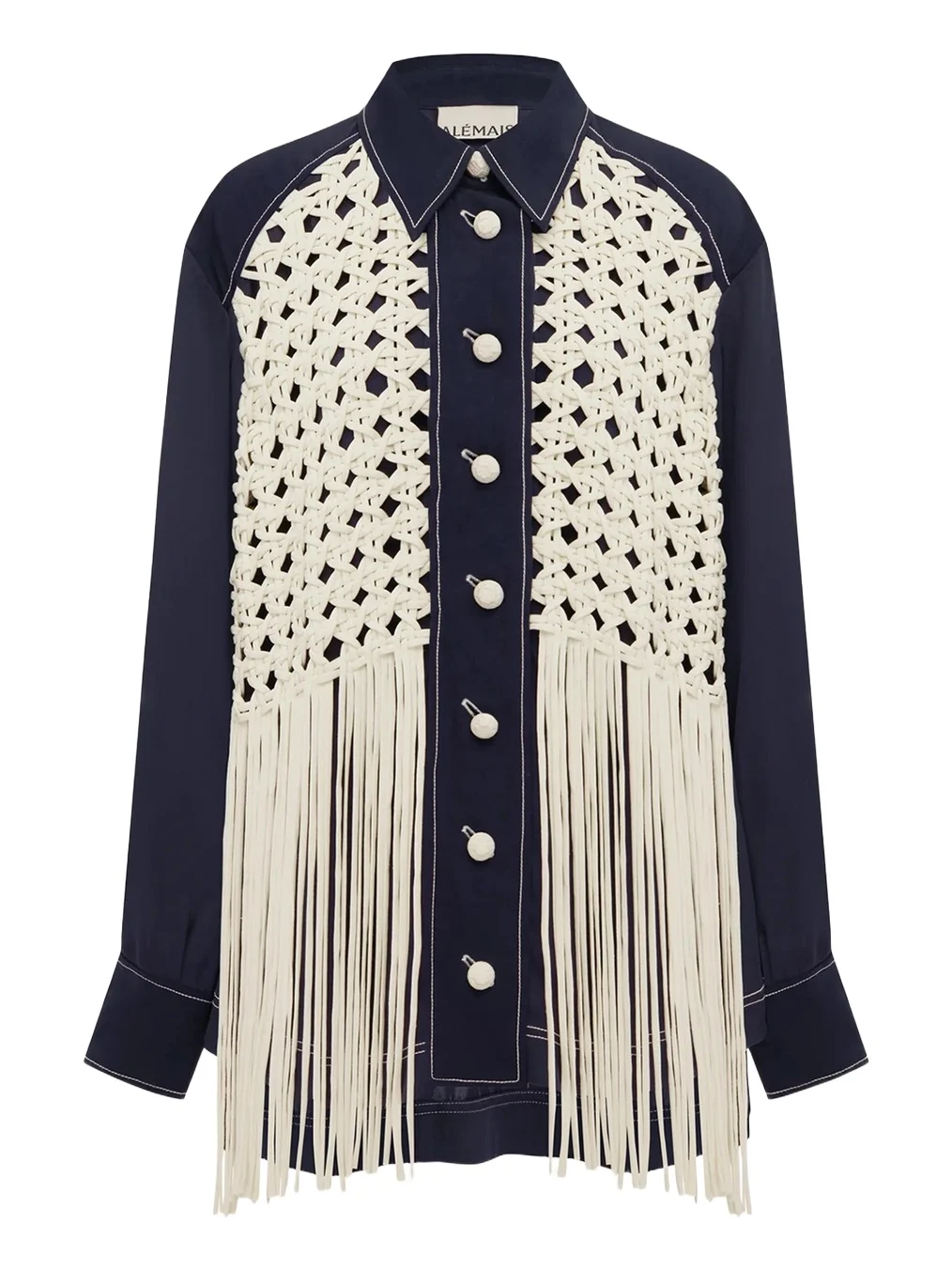 ALÉMAIS Weave Button-Front Shirt