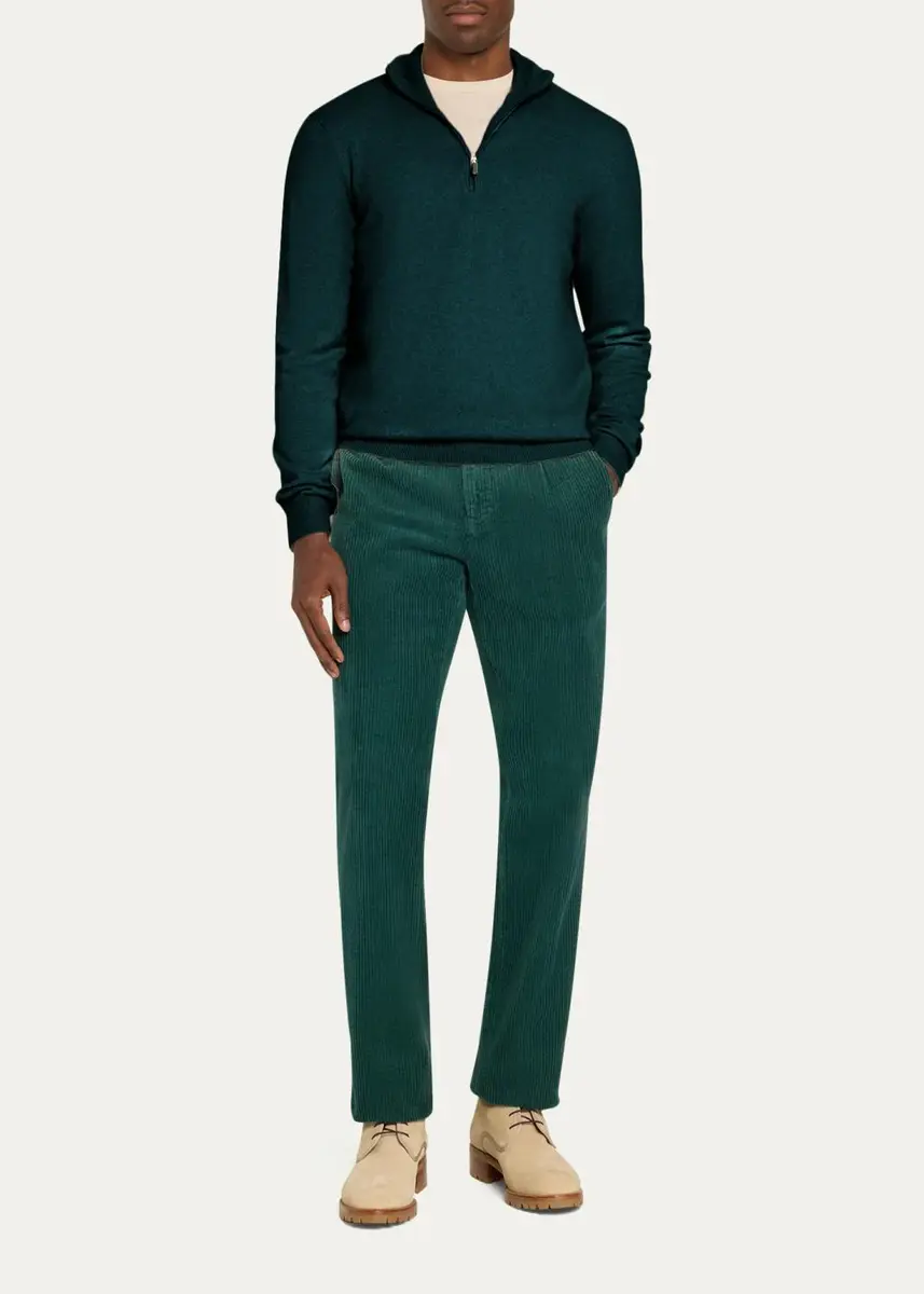Massimo Alba Men's Cashmere Half-Zip Sweater | Thumbnail 2 Massimo Alba Men's Cashmere Half-Zip Sweater | Thumbnail 2
