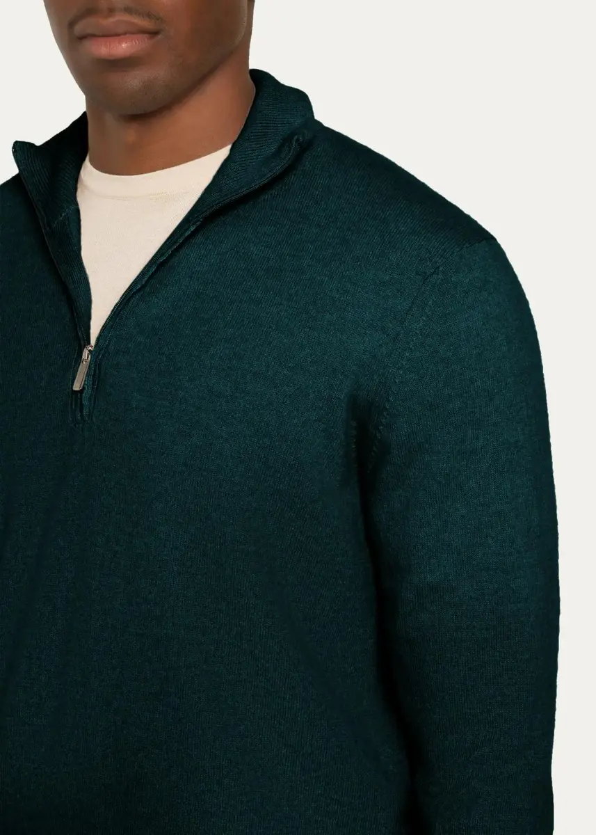 Massimo Alba Men's Cashmere Half-Zip Sweater | Thumbnail 5 Massimo Alba Men's Cashmere Half-Zip Sweater | Thumbnail 5