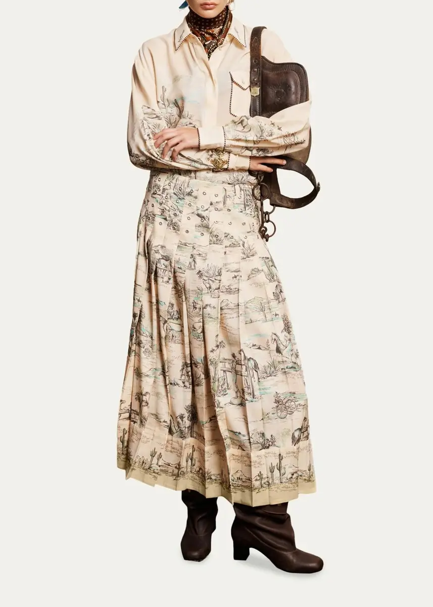 ALÉMAIS Scout Pleated Midi Skirt | Thumbnail 2 ALÉMAIS Scout Pleated Midi Skirt | Thumbnail 2