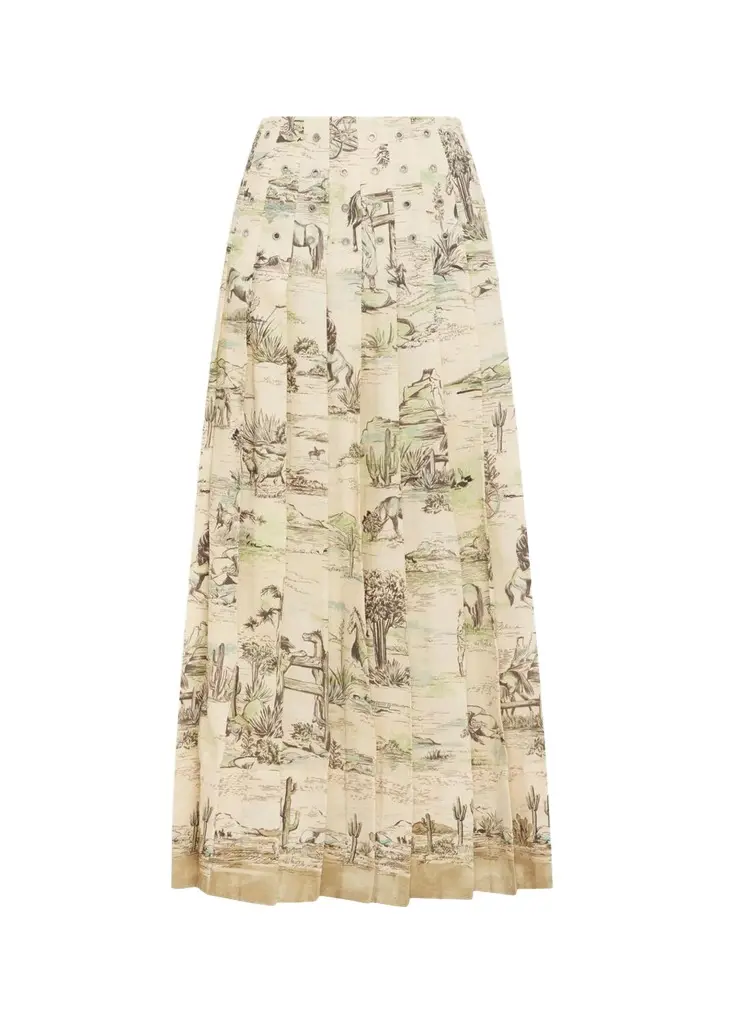 ALÉMAIS Scout Pleated Midi Skirt