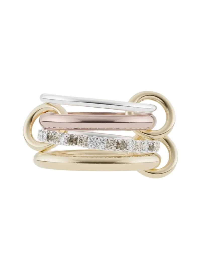Cancer Mx CCW Multi-Diamond 4-Band Ring