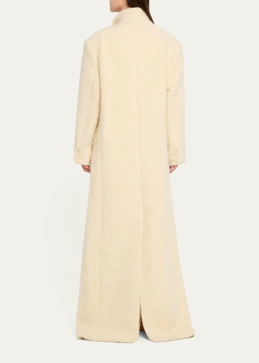 Sergio Hudson Single-Breasted Teddy Boucle Long Coat | Thumbnail 3 Sergio Hudson Single-Breasted Teddy Boucle Long Coat | Thumbnail 3