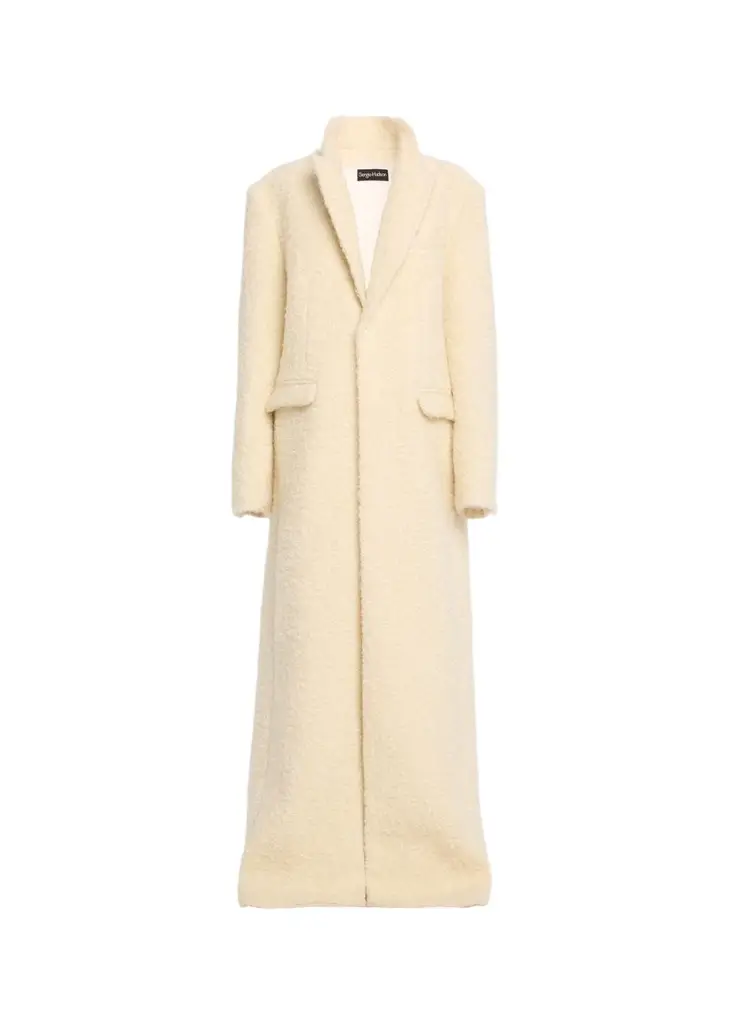 Single-Breasted Teddy Boucle Long Coat Single-Breasted Teddy Boucle Long Coat