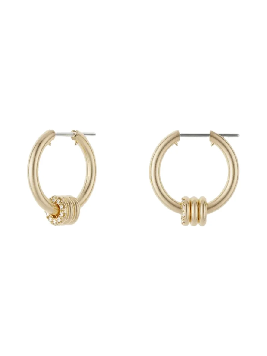 Spinelli Kilcollin Ara YG Deux 18K Yellow Gold Diamond Huggie Earrings