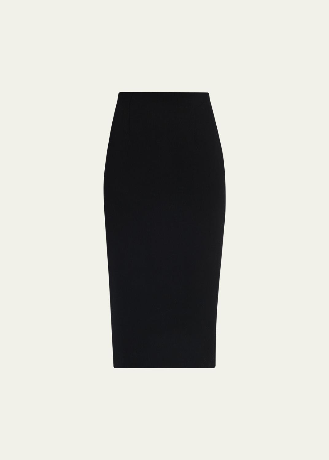 Tailored Wool Midi Pencil Skirt Tailored Wool Midi Pencil Skirt