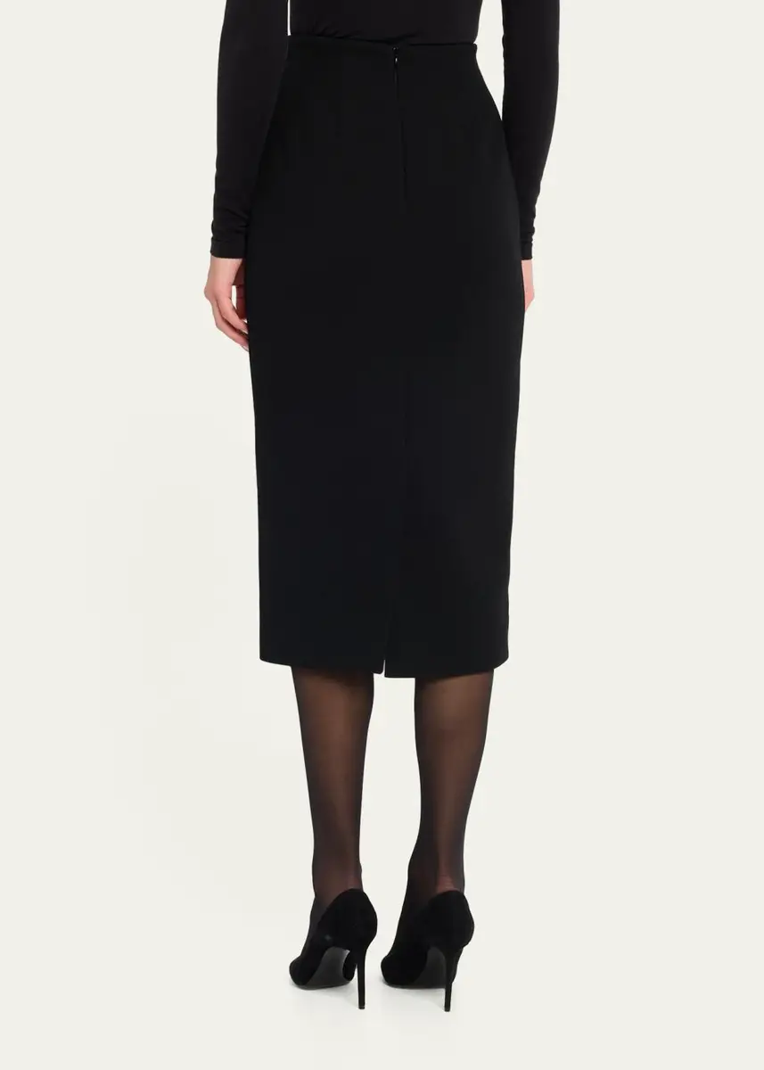 Sergio Hudson Tailored Wool Midi Pencil Skirt | Thumbnail 3 Sergio Hudson Tailored Wool Midi Pencil Skirt | Thumbnail 3