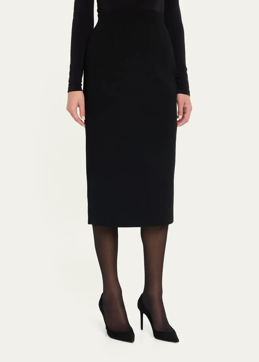 Sergio Hudson Tailored Wool Midi Pencil Skirt | Thumbnail 4 Sergio Hudson Tailored Wool Midi Pencil Skirt | Thumbnail 4