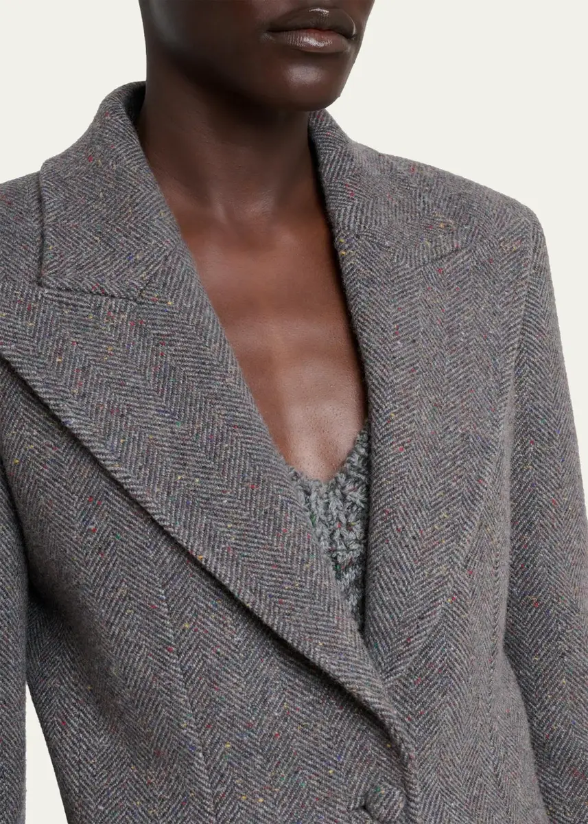 Gabriela Hearst Leiva Speckled Herringbone Single-Breasted Blazer | Thumbnail 5 Gabriela Hearst Leiva Speckled Herringbone Single-Breasted Blazer | Thumbnail 5
