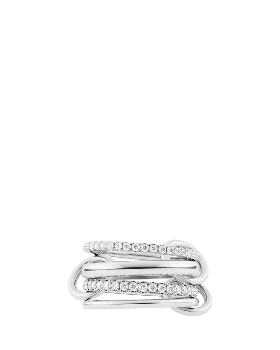 Spinelli Kilcollin Polaris Blanc 18K White Gold Diamond Pave 4-Band Ring | Thumbnail 2 Spinelli Kilcollin Polaris Blanc 18K White Gold Diamond Pave 4-Band Ring | Thumbnail 2