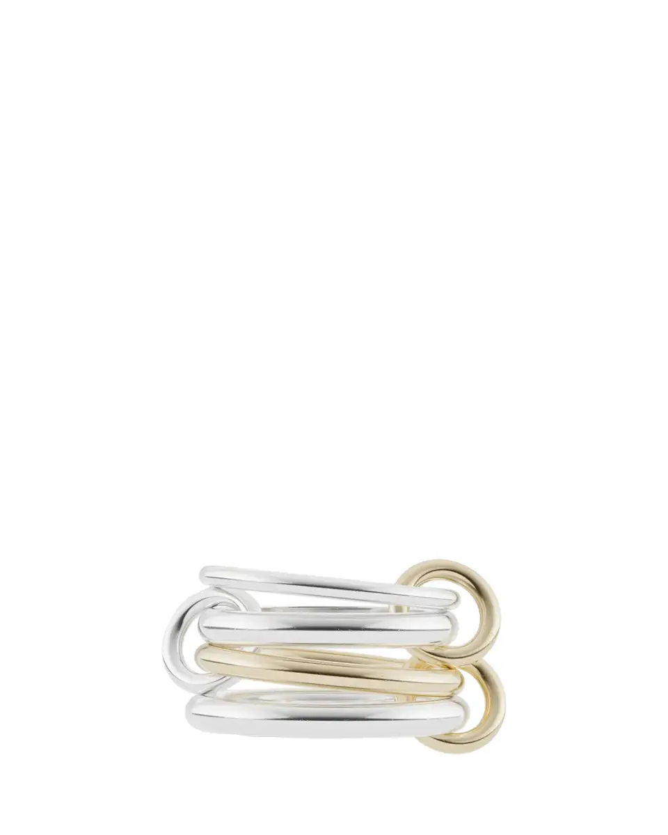 Spinelli Kilcollin Cancer Sterling Silver and 18K Yellow Gold 4-Band Ring | Thumbnail 2 Spinelli Kilcollin Cancer Sterling Silver and 18K Yellow Gold 4-Band Ring | Thumbnail 2