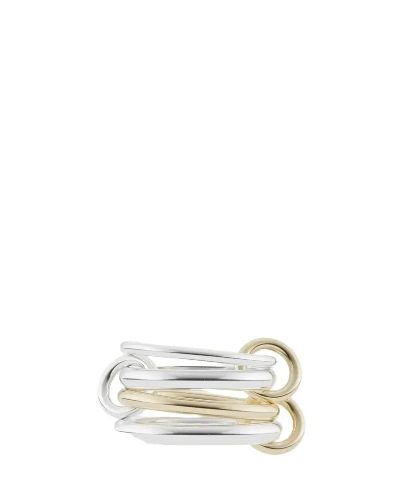 Cancer Sterling Silver and 18K Yellow Gold 4-Band Ring Cancer Sterling Silver and 18K Yellow Gold 4-Band Ring