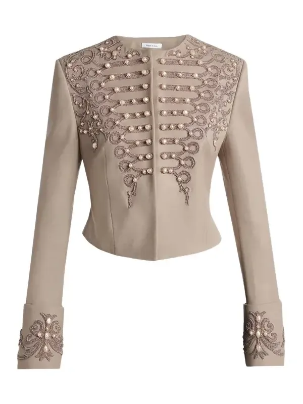 Embroidered Single-Breasted Military Jacket Embroidered Single-Breasted Military Jacket