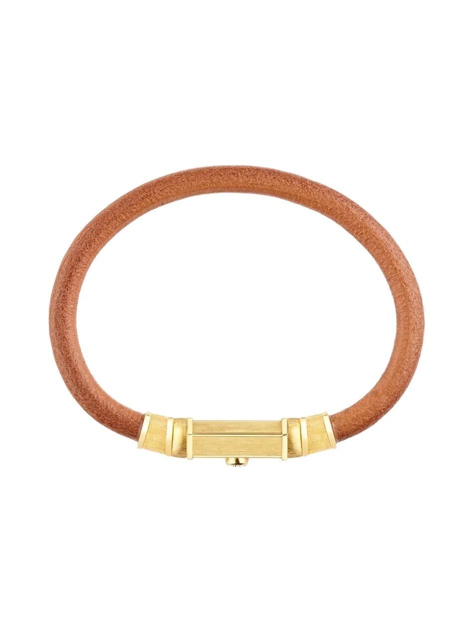 Marie Lichtenberg Lasso 18K Yellow Gold, 0.11 TCW Diamond & Leather Bracelet