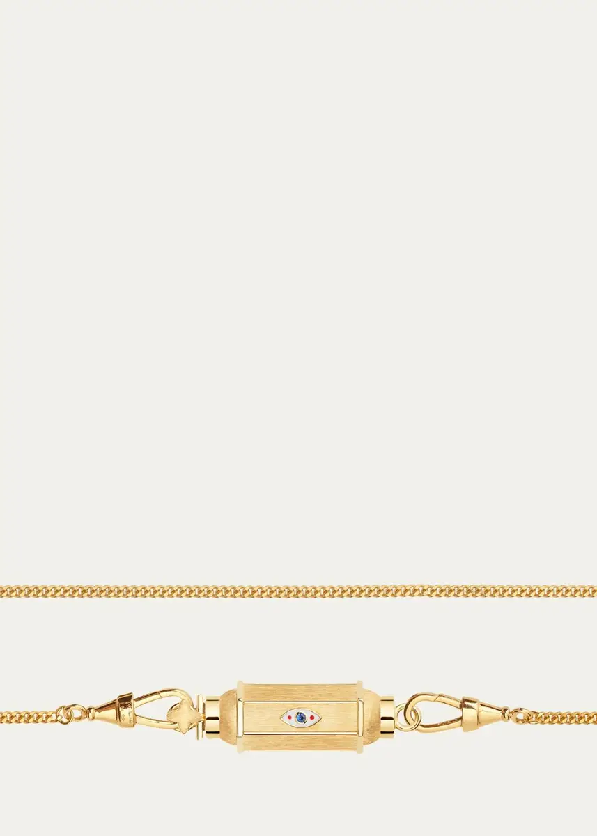 Marie Lichtenberg Evil Eye 18K Yellow Gold & 0.06 TCW Sapphire Necklace | Thumbnail 3 Marie Lichtenberg Evil Eye 18K Yellow Gold & 0.06 TCW Sapphire Necklace | Thumbnail 3